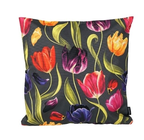 Outdoorkissen mit Tulpenmuster für den Garten, wetterfest und komfortabel, ideal für Terrasse und Balkon.
