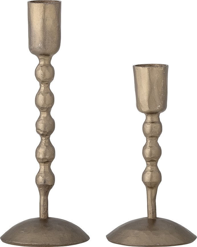Kerzenständer-Set Kimmie 2-teilig aus Metall in modernem Design ideal für Wohnzimmerdekoration