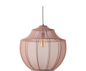 Pendelleuchte aus Netzstoff in modernem Design für stilvolle Innenräume, ideal für Wohnzimmer und Essbereiche.