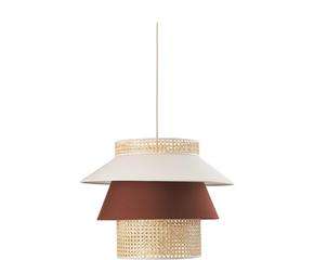 Große Pendelleuchte aus hochwertigem Wiener Geflecht, ideal für moderne und elegante Wohnräume, sorgt für warmes Licht und stilvolle Akzente.