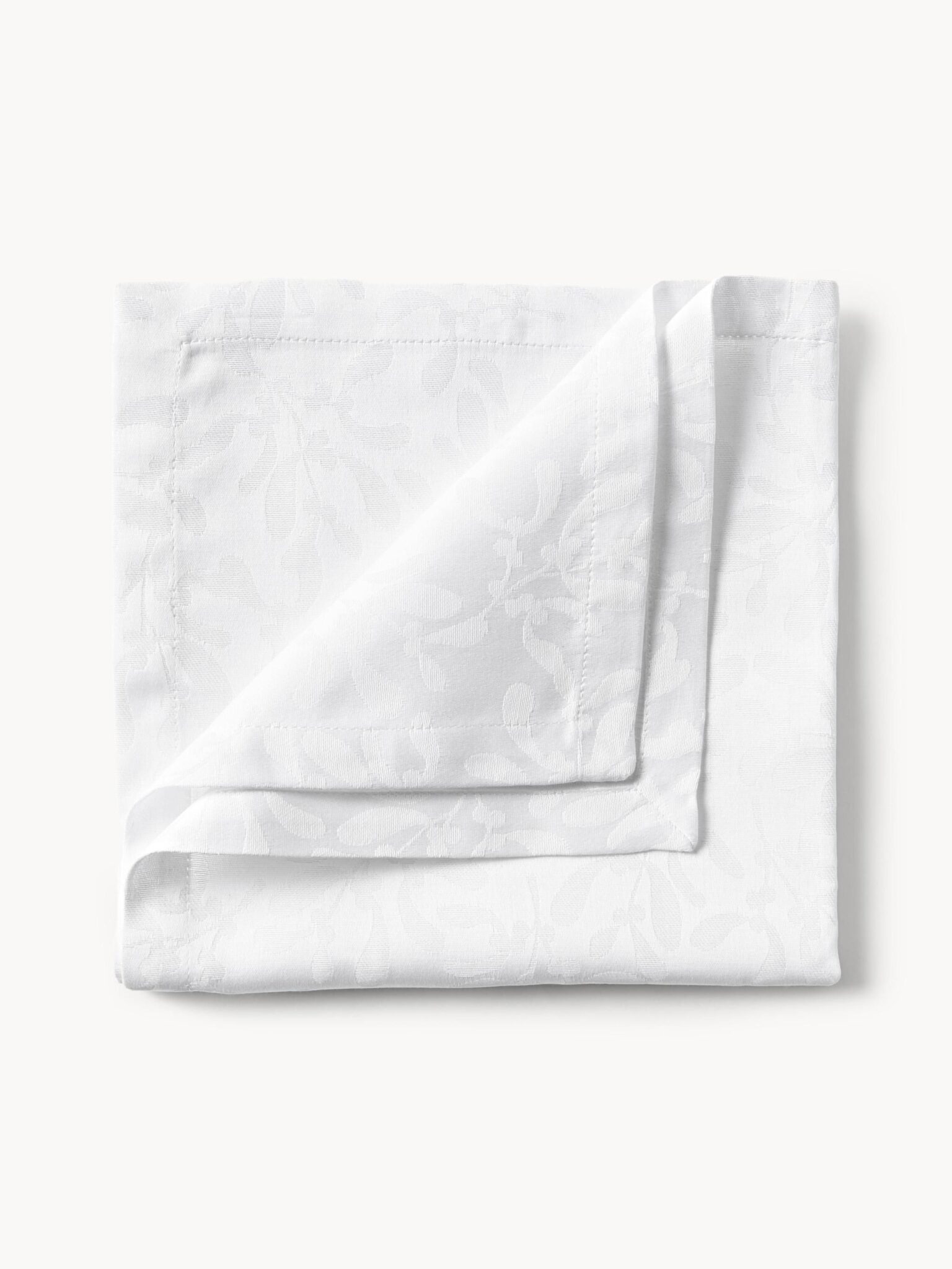 Stoffservietten Hollyn 4 Stück aus hochwertigem Baumwollstoff in Beige für festliche Tischdekoration