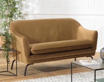 POMAX Sofa in Ockerfarbenes Design Maße 149 x 84 x 76 cm modernes gemütliches Wohnzimmermöbel