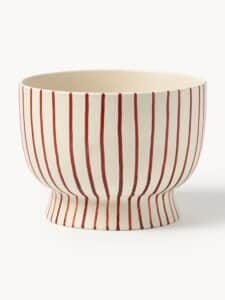 Handbemalter Übertopf aus Keramik mit floralem Muster, ideal für Zimmerpflanzen, dekorativer Pflanzentopf, langlebig und kunstvoll gestaltet