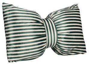 Kissen mit grüner Schleife 60x40 cm weich und dekorativ für Wohnzimmer und Schlafzimmer