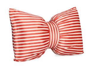 Kissen mit roter Schleife 60x40 cm elegant dekorativ