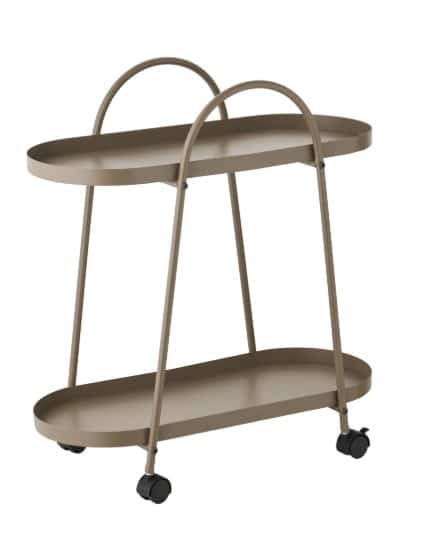 Servierwagen Empoli aus Holz mit praktischem Design und Rollen für einfache Mobilität