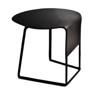 Beistelltisch Tilt Schwarz modern rund mit schwarzen Beinen D45xH40 cm