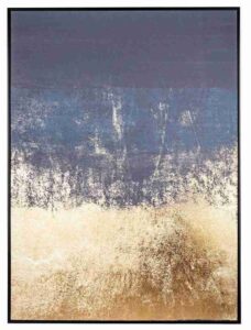 Bild M-RAHM BOLD blauer Bilderrahmen mit goldener Veredelung 102x142 cm