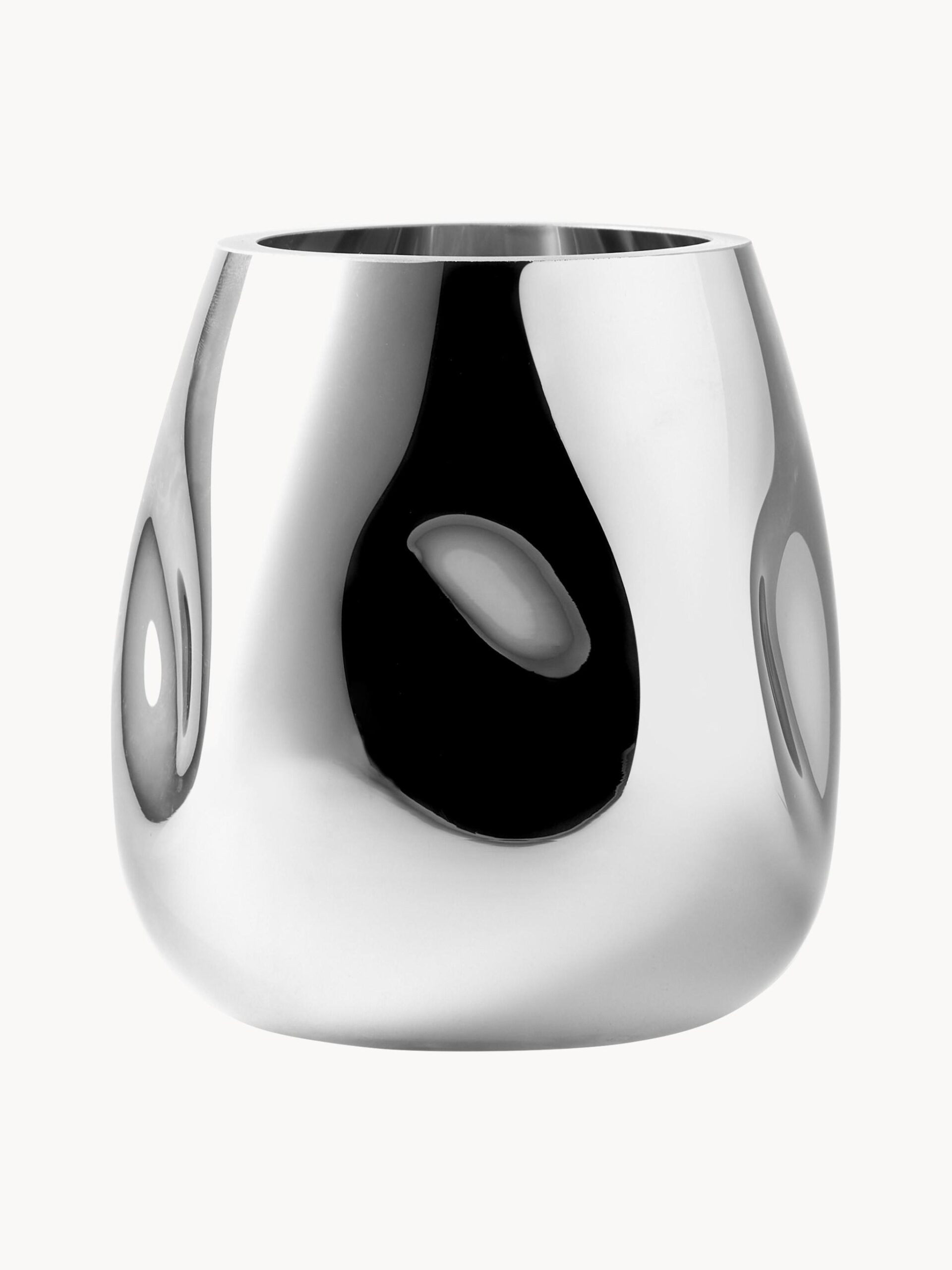 Kleine mundgeblasene Glas-Vase handgefertigt transparent dekorativ