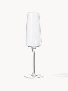 Mundgeblasene Sektgläser 4 Stück elegantes Design handgefertigt hochwertiges Glas für festliche Anlässe