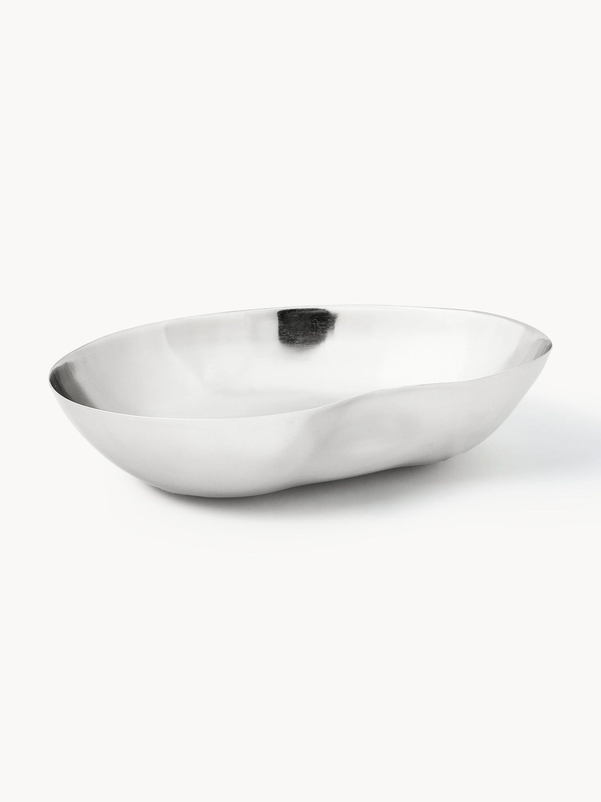 Dekoschale aus glänzendem Chrom für moderne Wohnraumdekoration